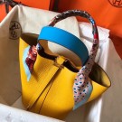 Copy 1:1 Hermes Bicolor Picotin Lock PM 18cm Yellow Bag HT00547