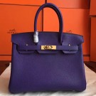 Copy 1:1 Hermes Iris Clemence Birkin 30cm Handmade Bag HT01343