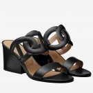 Copy Hermes Black Peace Sandals HT00991