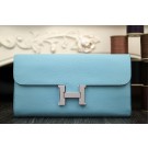 Copy Hermes Constance Wallet In Light Blue Epsom Leather HT00851