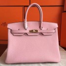 Copy Hermes Pink Clemence Birkin 40cm Handmade Bag HT00053