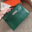 Fake Best Quality Hermes Malachite Swift Kelly Pochette Handmade Bag HT00044