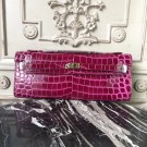 Fake Hermes Fuchsia Crocodile Kelly Cut Clutch Bag HT00139