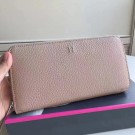 Fake Hermes Grey Clemence Azap Zipped Wallet HT00644