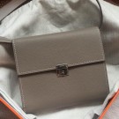 Fake Hermes Grey Clic 16 Wallet With Strap HT00463