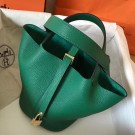 Fake Hermes Vert Vertigo Picotin Lock PM 18cm Handmade Bag HT00922