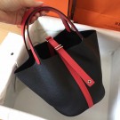 Hermes Bicolor Picotin Lock MM 22cm Black Bag HT00905