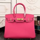 Hermes Birkin 30cm 35cm Bag In Rose Red Epsom Leather HT00157