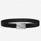 Hermes Black A Cheval Belt Buckle 32 MM Reversible Leather HT00427