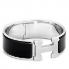 Hermes Black Enamel Clic Clac H PM Bracelet HT01050