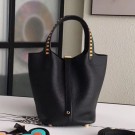 Hermes Black Picotin Lock 18cm Bag With Braided Handles HT00145