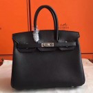 Hermes Black Swift Birkin 30cm Handmade Bag HT01241