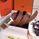 Hermes Brown Clemence Kits Belt H Brushed Buckle HT00676