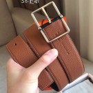 Hermes Brown Saddle 38MM Reversible Belt HT01163