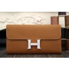 Hermes Constance Wallet In Brown Epsom Leather HT00910