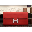 Hermes Constance Wallet In Red Epsom Leather HT01198