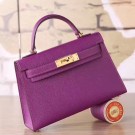 Hermes Cyclamen Epsom Kelly Mini II 20cm Handmade Bag HT00562