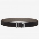 Hermes Etrier Buckle Belt &amp; Taupe Clemence 32 MM Strap HT00325