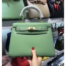 Hermes Green Picnic Kelly 28cm Wicker Bag HT01303