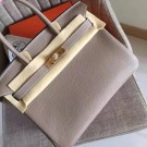 Hermes Grey Clemence Birkin 35cm Handmade Bag HT00693