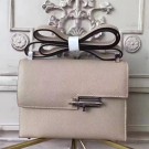 Hermes Grey Epsom Verrou Shoulder Handmade Bag HT01194