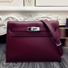 Hermes Kelly Danse Bag In Bordeaux Swift Leather HT01261