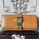 Hermes Medor Clutch Bag In Camarel Crocodile Leather HT01325