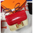 Hermes Mini Constance 18cm Shiny Alligator Crocodile Original Leather Bag HT20530