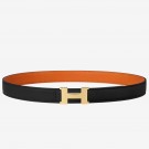 Hermes Mini Constance Belt Buckle &amp; Orange Epsom 24 MM Strap HT01070