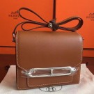 Hermes Mini Sac Roulis Bag In Caramel Swift Leather HT00656