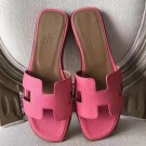 Hermes Oran Sandals In Rose Confetti Epsom Leather HT00788