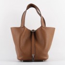 Hermes Picotin Lock Bag In Brown Leather HT00352