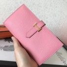 Hermes Pink Epsom Bearn Gusset Wallet HT00920