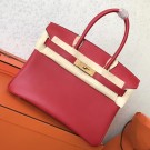 Hermes Red Swift Birkin 30cm Handmade Bag HT01308