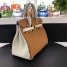 Hermes Birkin 30cm brown Bag In Gold Calfskin HT01184