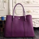 Hermes Small Garden Party 30cm Tote In Purple Leather HT00431