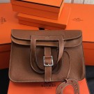 High Quality Hermes Halzan Bag In Brown Clemence Leather HT00578