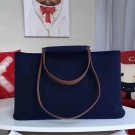 Imitation Hermes Cabag Elan Bag In Dark Blue Canvas HT00153