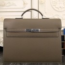 Imitation Hermes Grey Kelly Depeche 38cm Briefcase Bag HT01220