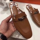 Imitation Hermes Oz Mule In Camarel Calfskin Leather HT01077