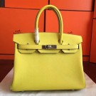 Knockoff Best Hermes Jaune Epsom Birkin 35cm Handmade Bag HT00923