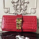 Knockoff Hermes Medor Clutch Bag In Red Crocodile Leather HT00066