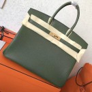 Luxury Knockoff Hermes Canopee Clemence Birkin 30cm Handmade Bag HT00958