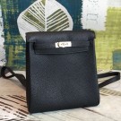 Replica Hermes Black Clemence Kelly Ado PM Backpack HT01107