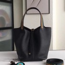 Replica Hermes Black Picotin Lock 22cm Braided Handles Bag HT00173