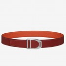 Replica Hermes Etrier Buckle Belt &amp; Orange Clemence 32 MM Strap HT00932