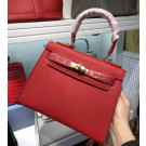 Replica Luxury Hermes Multicolor Stripes Kelly 32cm Red Bag HT01222