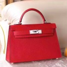 Replica Luxury Hermes Red Epsom Kelly Mini II 20cm Handmade Bag HT00028