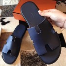 Replica Top Hermes Izmir Sandals In Sapphire Epsom Leather HT01076