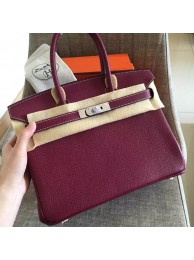 Best Hermes Ruby Clemence Birkin 30cm Handmade Bag HT00712